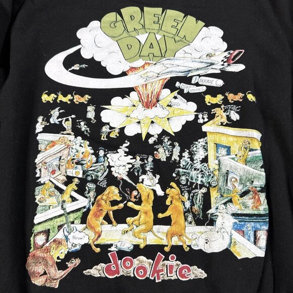 Green Day Dookie Black Long Sleeve Pullover Hoodie Size Smal - Picture 2 of 6